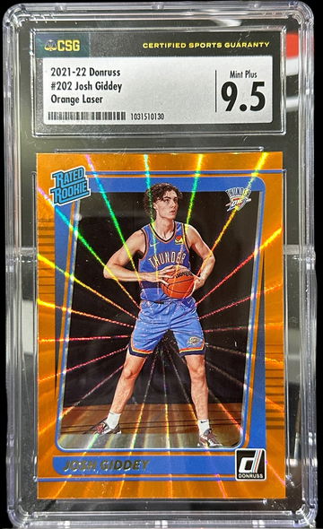 2021 Panini Donruss Josh Giddey Orange Laser RC