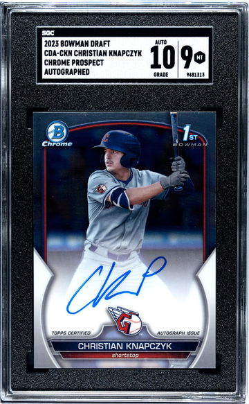 2023 Bowman Draft #CDA-CKN Christian Knapczyk Chr. Pros. Auto. SGC 9