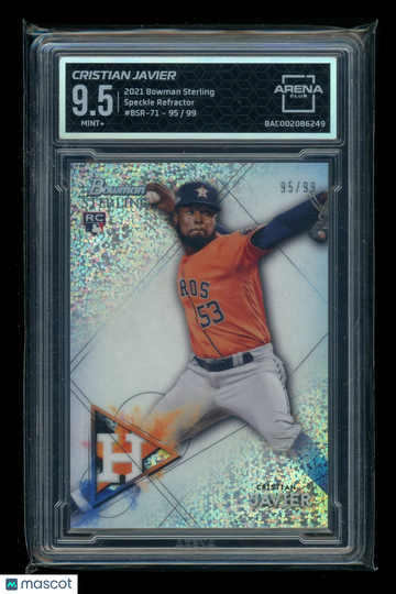 2021 Bowman Sterling Speckle Refractor Cristian Javier #BSR-CJ /99 RC Arena Club 9.5