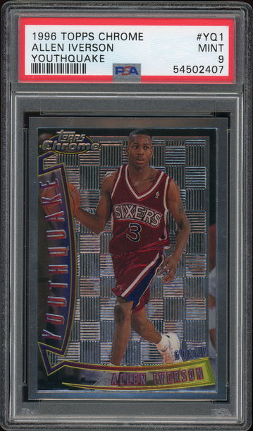1996 Topp Chrome Youthquake Allen Iverson PSA 9