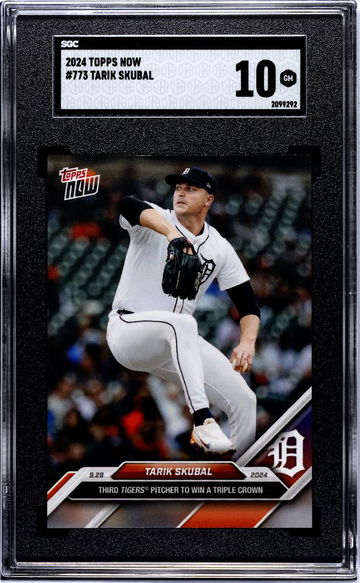 2024 TOPPS TARIK SKUBAL NOW #773 Cy Young SGC 10