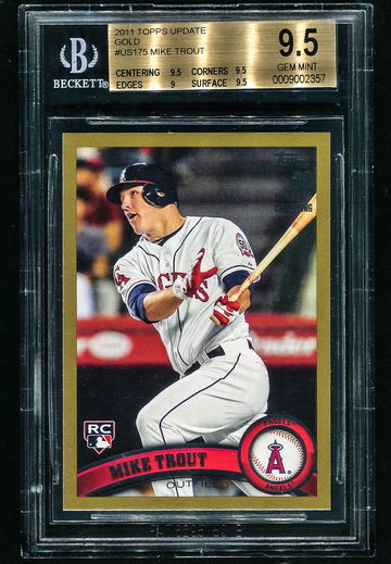 2011 Mike Trout Topps Update Gold BGS 9.5