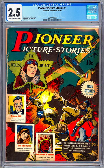 PIONEER PICTURE STORIES #1 CGC 2.5 CLASSIC GOLDEN AGE PRE-CODE WWII STORIES 1941
