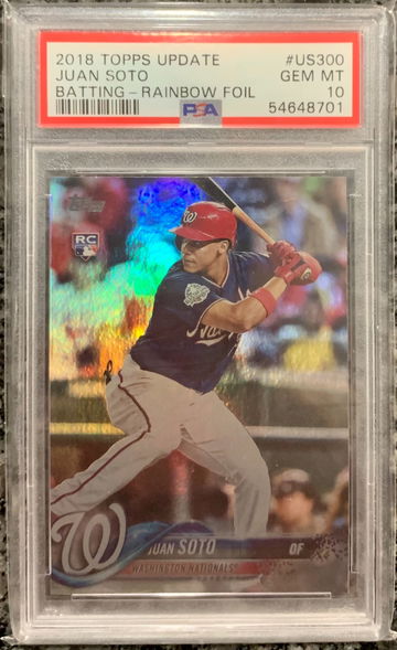 2018 Topps Update Juan Soto Rainbow Foil RC #US300 PSA 10 Gem Mint Rookie