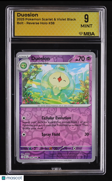 2025 Pokemon Scarlet & Violet Black Bolt Duosion Reverse Holo MBA 9 #38