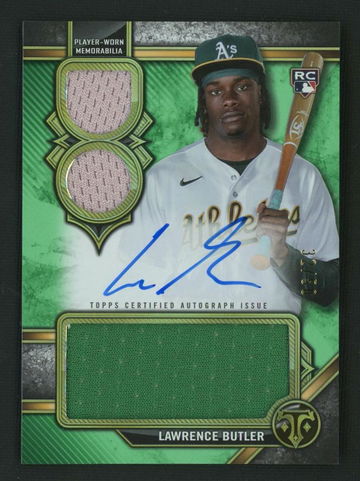 2024 Topps Triple Threads RAR-LB Lawrence Butler Rookie /150 Oakland Athletics Auto