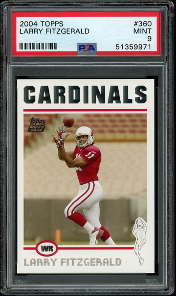2004 Topps #360 Larry Fitzgerald PSA 9 Mint