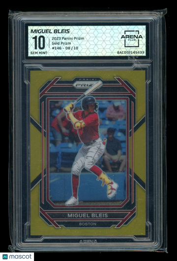 2023 Panini Prizm Gold Prizm Miguel Bleis #146 /10 Arena Club 10