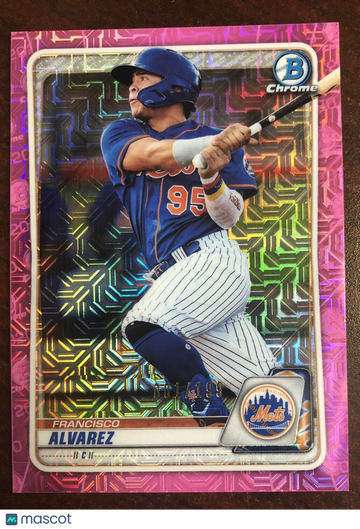 Francisco Alvarez 2020 Bowman Chrome MegaBox Mojo Pink Refractor Serial #001/199