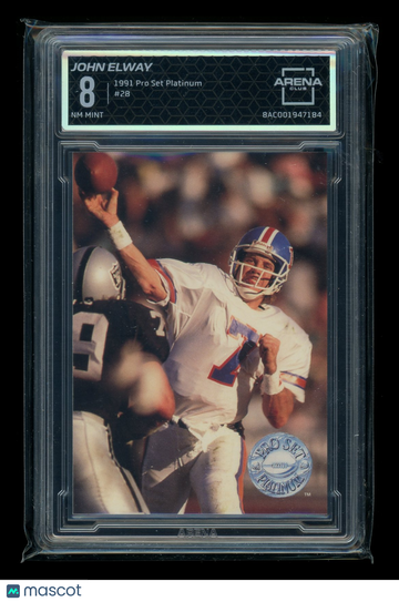 1991 Pro Set Platinum John Elway #28 Arena Club