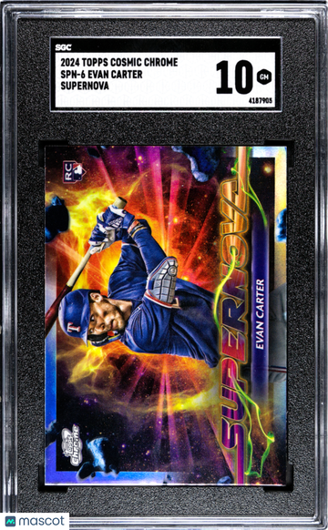 2024 Topps Cosmic Chrome Evan Carter #SPN-6 Supernova SGC 10