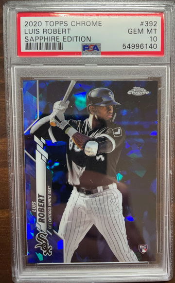 2020 Topps Chrome Sapphire Edition Luis Robert White Sox RC Rookie PSA 10
