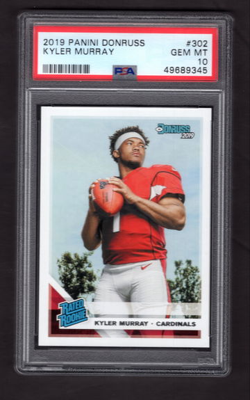 2019 Donruss Football Rated Rookie #302 Kyler Murray PSA 10