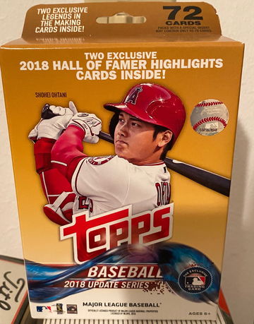 Sealed 2018 Topps Update Baseball Retail Hanger Box 72 Cards