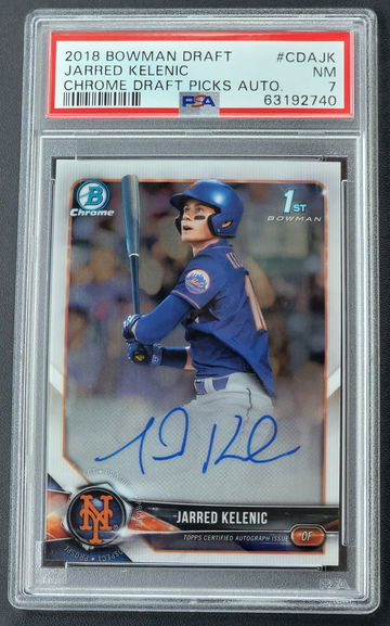 2018 Bowman Chrome Jarred Kelenic Draft Picks Auto PSA 7