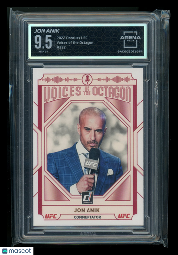 2022 Panini Donruss Voices of the Octagon Jon Anik #222 Arena Club 9.5