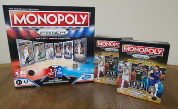 2022-23 Prizm NBA Monopoly Game Board + 2 Booster Boxes Sealed