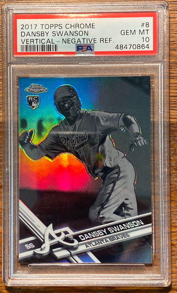 2017 Topps Chrome Dansby Swanson Negative PSA 10