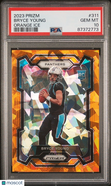 2023 Panini Przim Bryce Young Rookie Orange Ice #311 PSA 10 Gem Mint RC