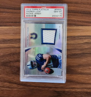 2012 Topps Platinum "Rookie Jersey " #PRRAL  Andrew Luck PSA 10 POP 4!