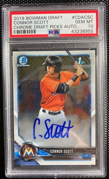 2018 Bowman Connor Scott Auto PSA 10