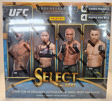 2021 Panini Select UFC FOC Factory Sealed H2 Hobby Box 4 Packs 6 Cards Per Look for Exclusive Autos & Disco Prizm