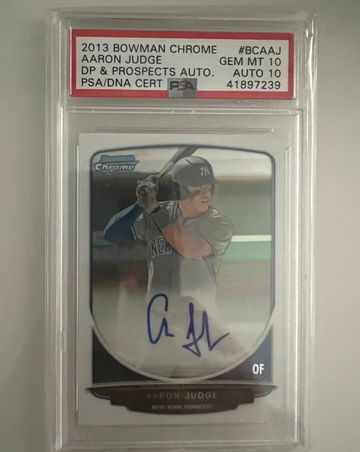 2013 Bowman Chrome Draft Picks & Prospects Aaron Judge Rookie Auto PSA 10/10 Gem Mint