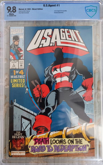 U.S. AGENT #1 CBCS 9.8 FIRST US AGENT IN HIS OWN TITLE.