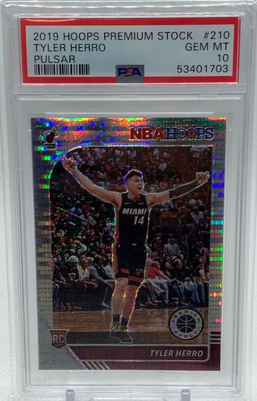 2019 Hoops Premium Stock Tyler Herro Silver Pulsar PSA 10