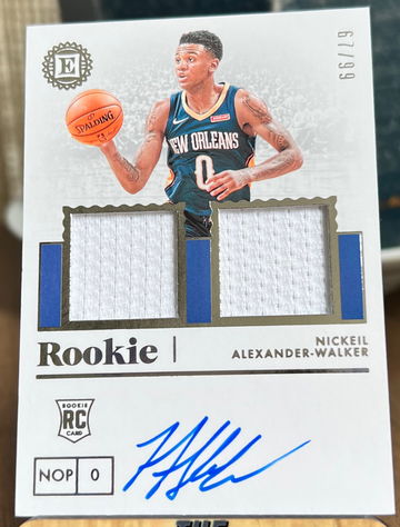 2019 Panini Encased NICKEIL Alexander Walker Rookie Dual Patch AUTO /99 RPA SP