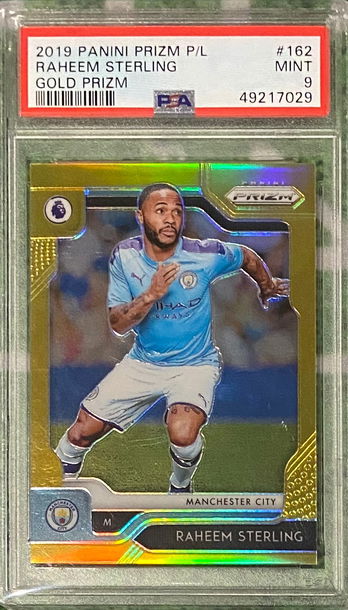 Raheem Sterling 2019 EPL Prizm GOLD /10 PSA 9 POP 1 