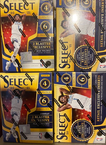 2020-21 NBA Select Basketball blaster box 4x lot