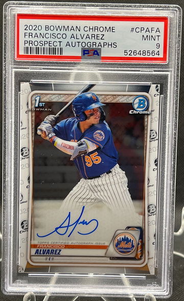 2020 Bowman Chrome Prospects Francisco Alvarez Auto RC #CPAFA PSA 9