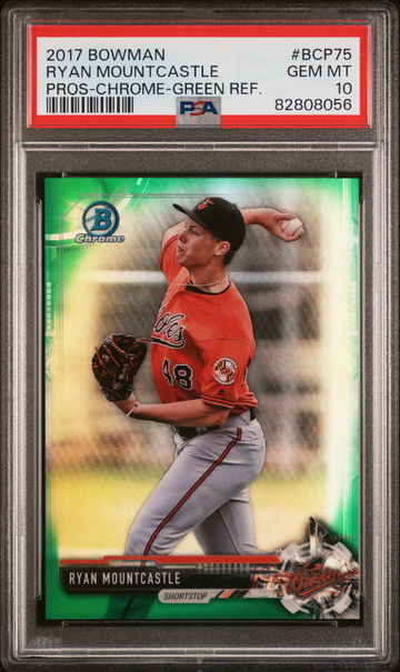 2017 Bowman Chrome Green Refractor Ryan Mountcastle #BCP75 /99 PSA 10