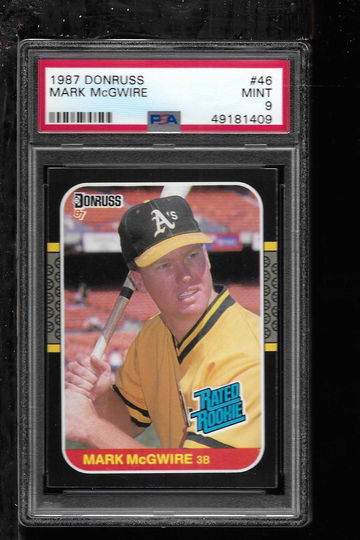 1987 DONRUSS MARK McGWIRE PSA 9
