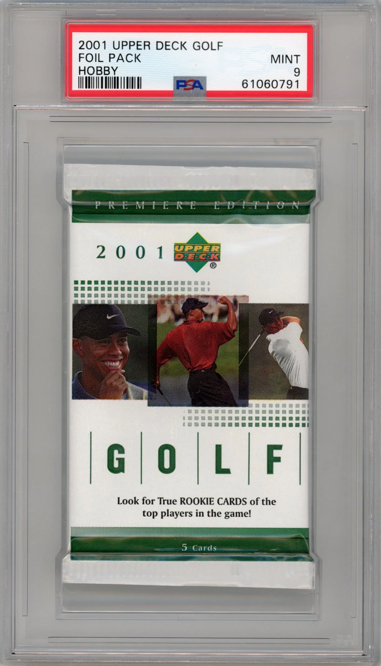 2001 Upper Deck Golf Foil Pack Foil Pack Hobby PSA 9