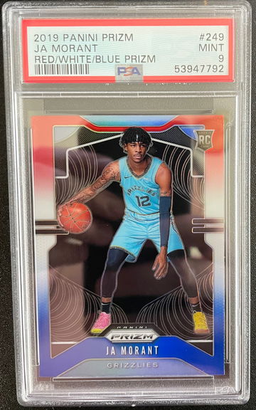 2019 Panini Prizm Red/White/Blue Ja Morant PSA 9