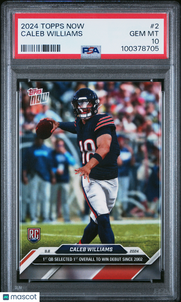 2024 Topps Now Caleb Williams #2 PSA 10