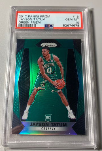 2017-18 Prizm Jayson Tatum Green Prizm PSA 10 GEM MT