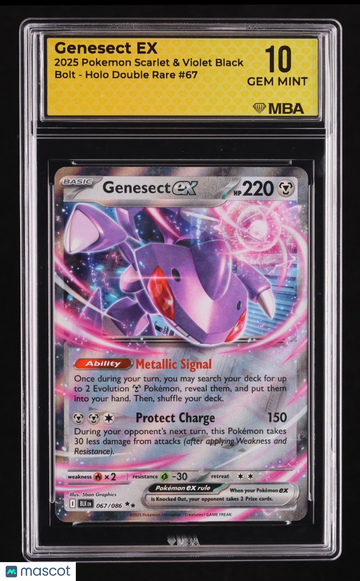 2025 Pokemon Scarlet & Violet Black Bolt Genesect Holo MBA 10 #67