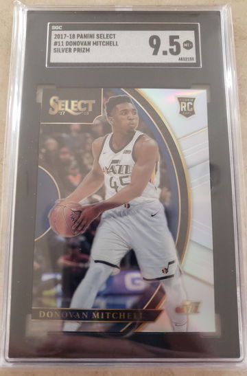 Donovan Mitchell RC 2017 Select Silver #11 SGC 9.5 MINT+ 