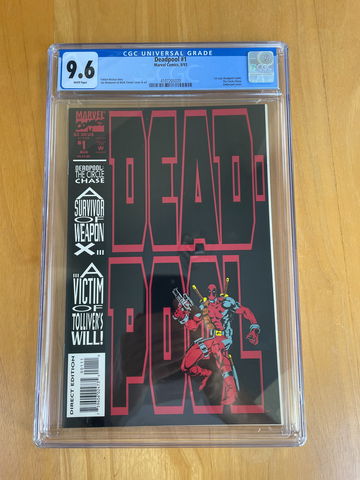Deadpool The Circle Chase #1 CGC 9.6 White Pages. 