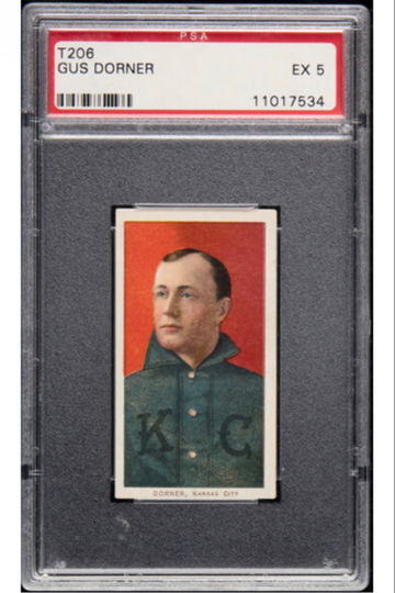 1910 T206 Gus dorner psa 5 Kansas City p350 