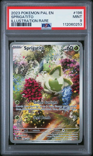 2023 Pokemon Scarlet and Violet Paldea Evolved Illustration Rare Sprigatito #196 PSA 9