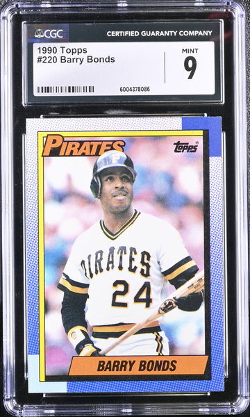 1990 TOPPS BARRY BONDS #220 CGC 9