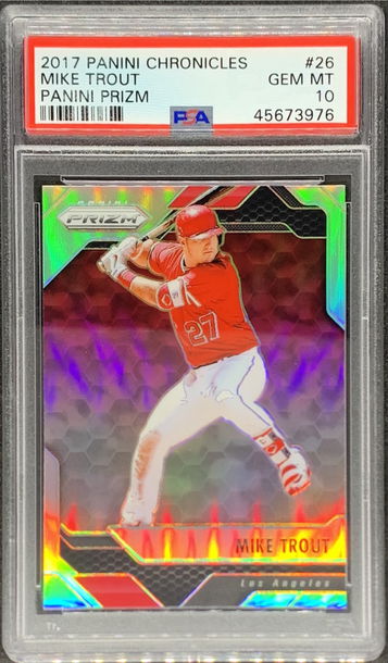 Mike Trout 2017 Prizm Chronicles Silver PSA 10