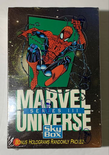 1992 MARVEL UNIVERSE SERIES 3 FACTORY SEALED BOX 36 PACKS, HOLOGRAM INSERTS