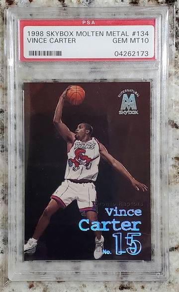 1998 Skybox Molten Metal VINCE CARTER #134 PSA 10