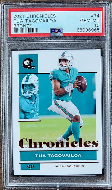 2021 TUA TAGOVAILOA Panini BRONZE FOIL PARALLEL Chronicles PSA 10 POP 1 #74