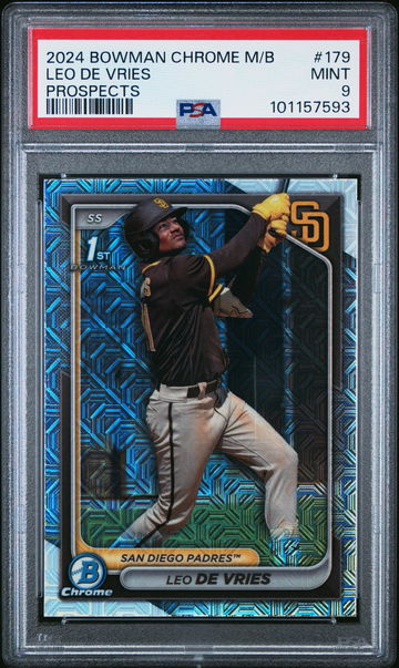 2024 Bowman Chrome #179 Leo De Vries Prospects PSA 9